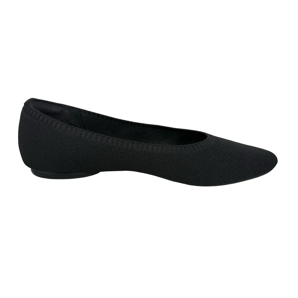 Vivaia ARIA Walkers Black Blue Pointed Toe Ballet Flat Shoes Size EU 40.5 US 9.5